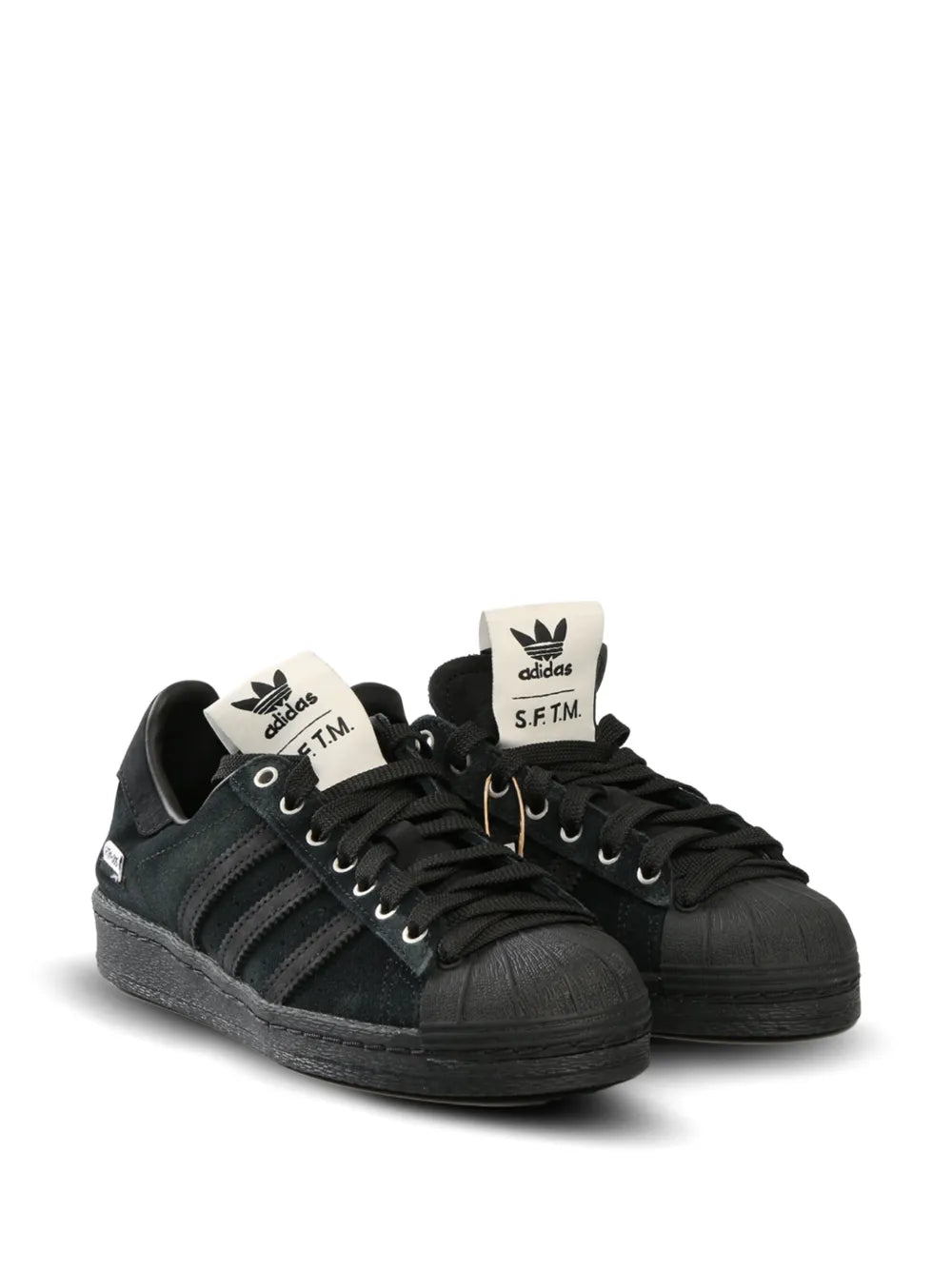 adidas Superstar Trainers — Black — Size US M 9.5 - US W 11 — Side View