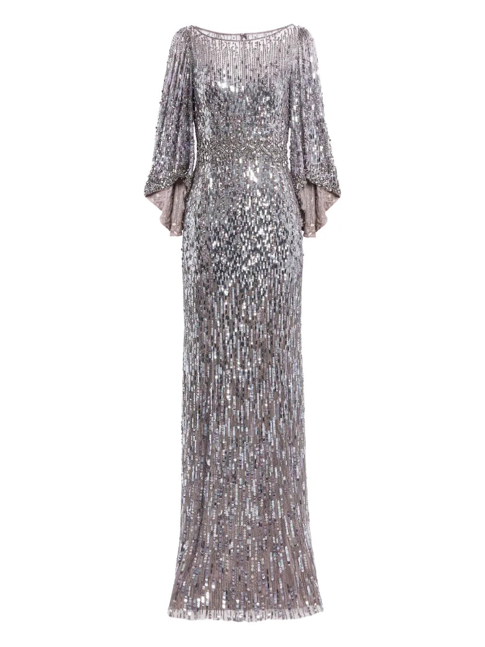 Jenny Packham Ines Dress — Grey — Size S — Front View