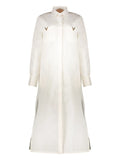 Valentino Garavani Vlogo Signature Shirt Maxi Dress — White — Size XS — Front View