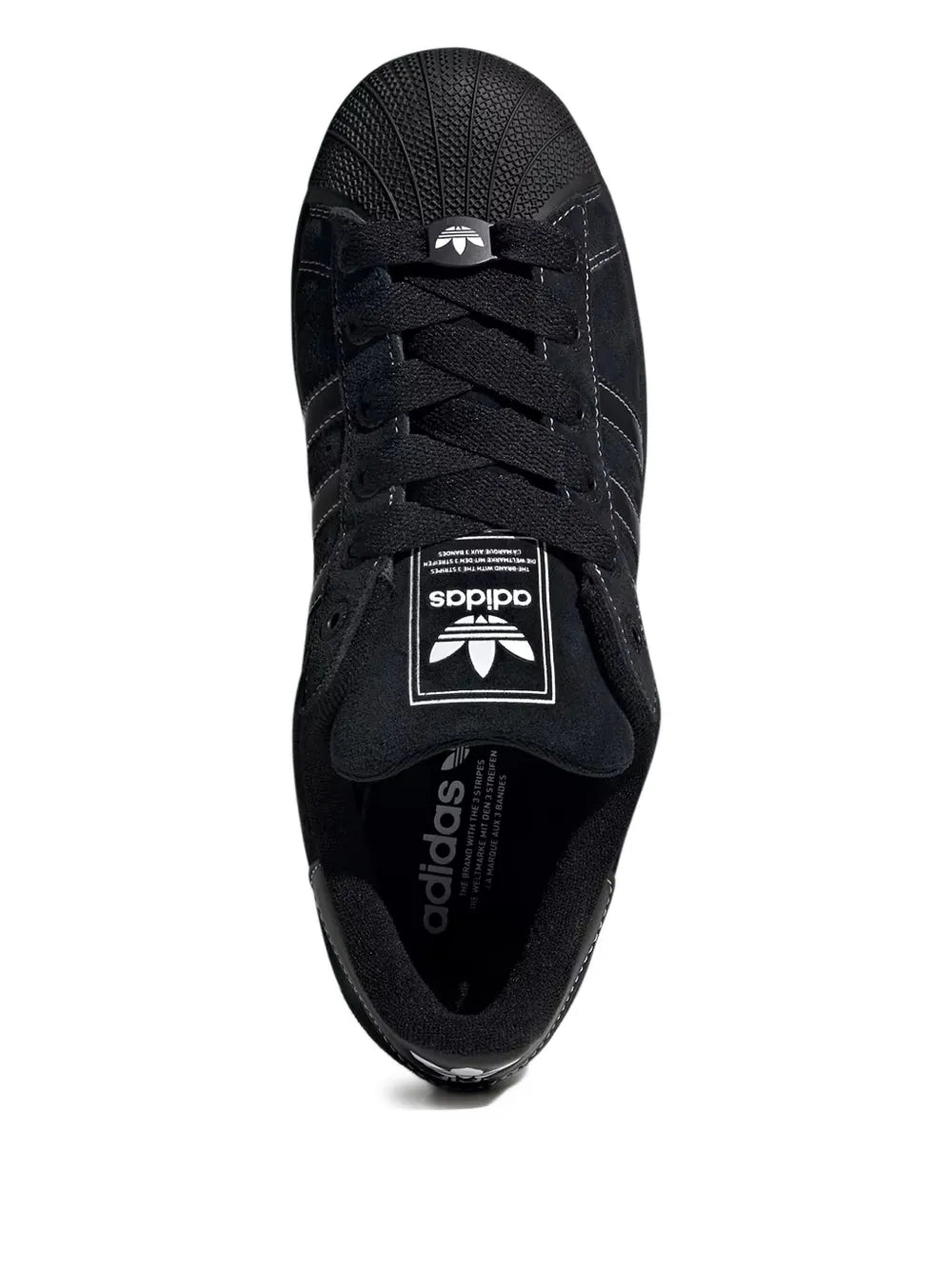 adidas Superstar Ii Core Black Sneakers — Black — Size US M 4 - US W 5.5 — Side View