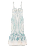Zimmermann Illuminate Maxi Dress — Blue/ Red — Size XS — Front View
