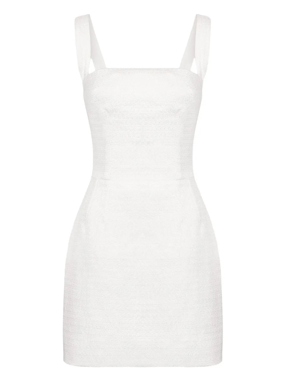 Dolce Gabbana Square Neck Mini Dress — White — Size XS — Front View