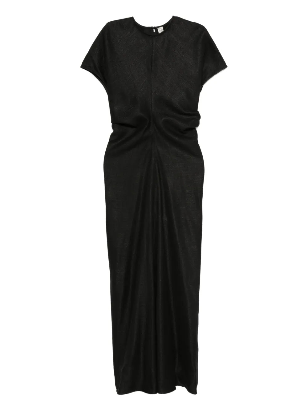 Toteme Slouch Waist Maxi Dress — Black/ Red — Size XS — Front View