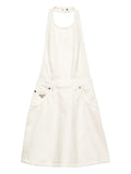 Prada Denim Mini Dress — White — Size XS — Front View