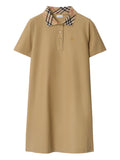 Burberry Cotton Polo Shirt Dress — Beige — Size XS — Front View