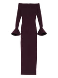 Solace London Anica Maxi Dress — Purple — Size XS — Front View