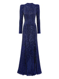 Jenny Packham Aurora Gown — Blue/ Navy — Size XS — Front View