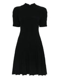 Maje Fine Knit Mini Dress — Black — Size XS — Front View
