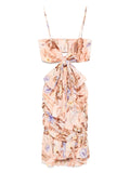 Zimmermann Coco Bow Front Mini Dress — Pink — Size XS — Front View