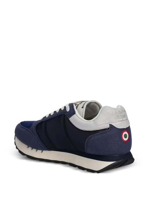Aeronautica Militare Patch-Detail Sneakers — Navy Blue — Size US M 5.5 - US W 7 — Side View