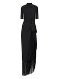 Taller Marmo Athena Dress — Black — Size S — Front View