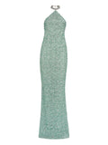 Taller Marmo Poseidon Dress — Green — Size XXS — Front View
