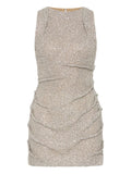 Rachel Gilbert Charlotte Sequin Embellished Mini Dress — Silver — Size XS — Front View