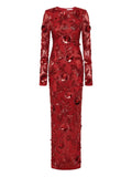 Rachel Gilbert Pierre Gown Dress — Red — Size XS — Front View