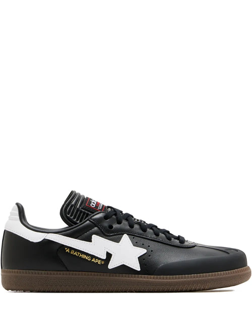 adidas X Bape Samba Sneakers — Black — Size US M 8 - US W 9.5 — Front View