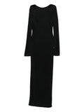 Saint Laurent Chain Embellished Dress — Black — Size S — Front View