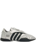 adidas Three-Striped Sneakers — Silver — Size US M 9.5 - US W 11 — Front View