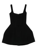 Vestiaire Dun Oiseau Libre Square Neck Dress — Black/ Red — Size XS — Front View