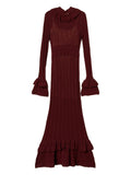 Twinset Ruffled Knit Maxi Dress — Same as shown — Size XS — Front View