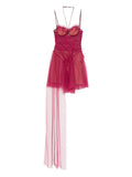 Nensi Dojaka Asymmetric Draped Mini Dress — Same as shown — Size XS — Front View