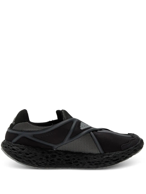 adidas Zponge Flux Cross-Strap Sneakers — Black — Size US M 3.5 - US W 5 — Front View