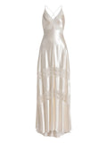 Alberta Ferretti Lace Panel Dress — White — Size XS — Front View
