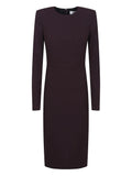 Victoria Beckham Long Sleeve Dress — Purple — Size XS — Front View