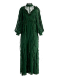 Alice Olivia Elea Maxi Dress — Green — Size XS — Front View
