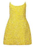 Rachel Gilbert Filius Dress — Red/ Yellow — Size XS — Front View