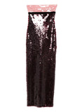 Retrofete Lirael Sequin Maxi Dress — Pink — Size XS — Front View