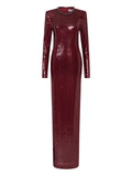 Rebecca Vallance Nero Sequin Embellished Maxi Dress — Same as shown — Size XS — Front View