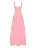 Rebecca Vallance Pleated Amaro Dress — Pink — Size XS — Front View