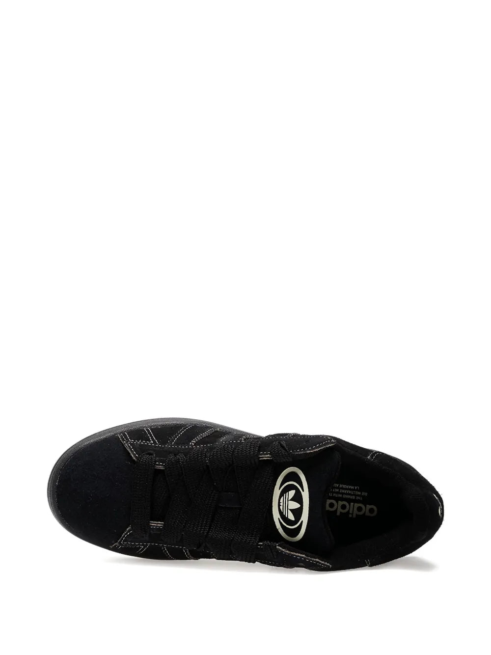 adidas Campus 00S Suede — Black — Size US M 3.5 - US W 5 — Top View