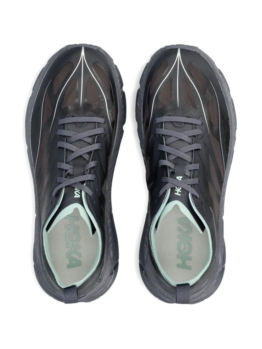 HOKA Mafate Speed 4 Lite — Grey — Size US M 3.5 - US W 5 — Back View
