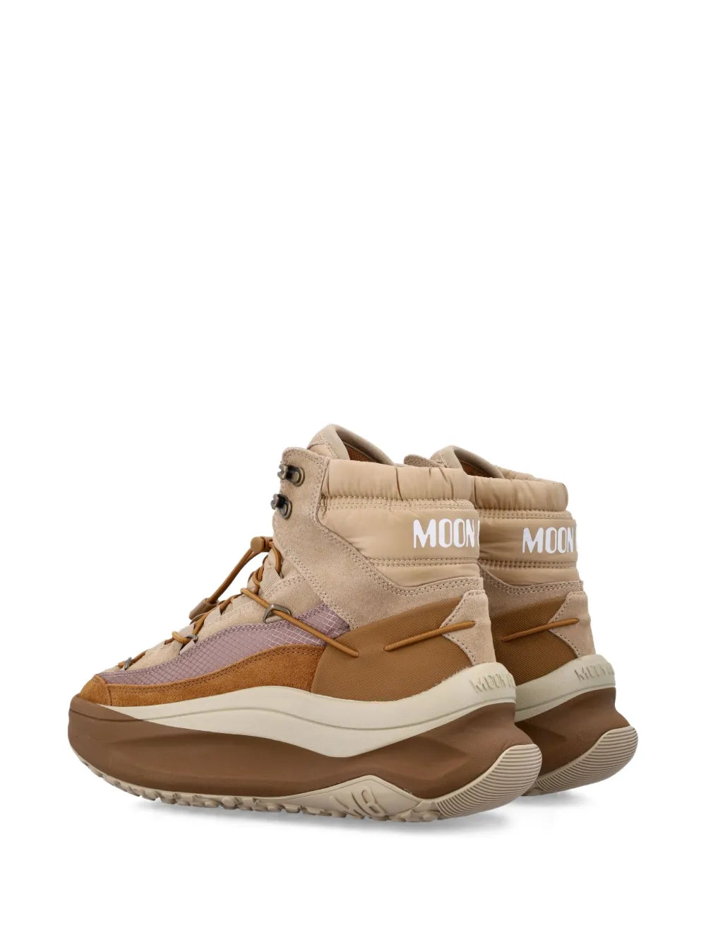 Moon Boot Lace-Up — Beige — Size US M 3.5 - US W 5 — Back View