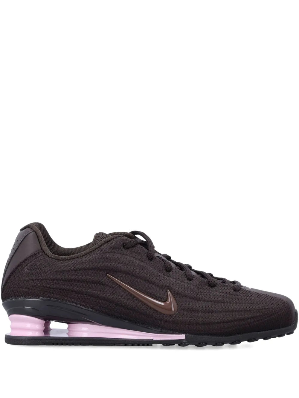 Nike Swoosh Detail Trainers — Brown — Size US M 3.5 - US W 5 — Front View