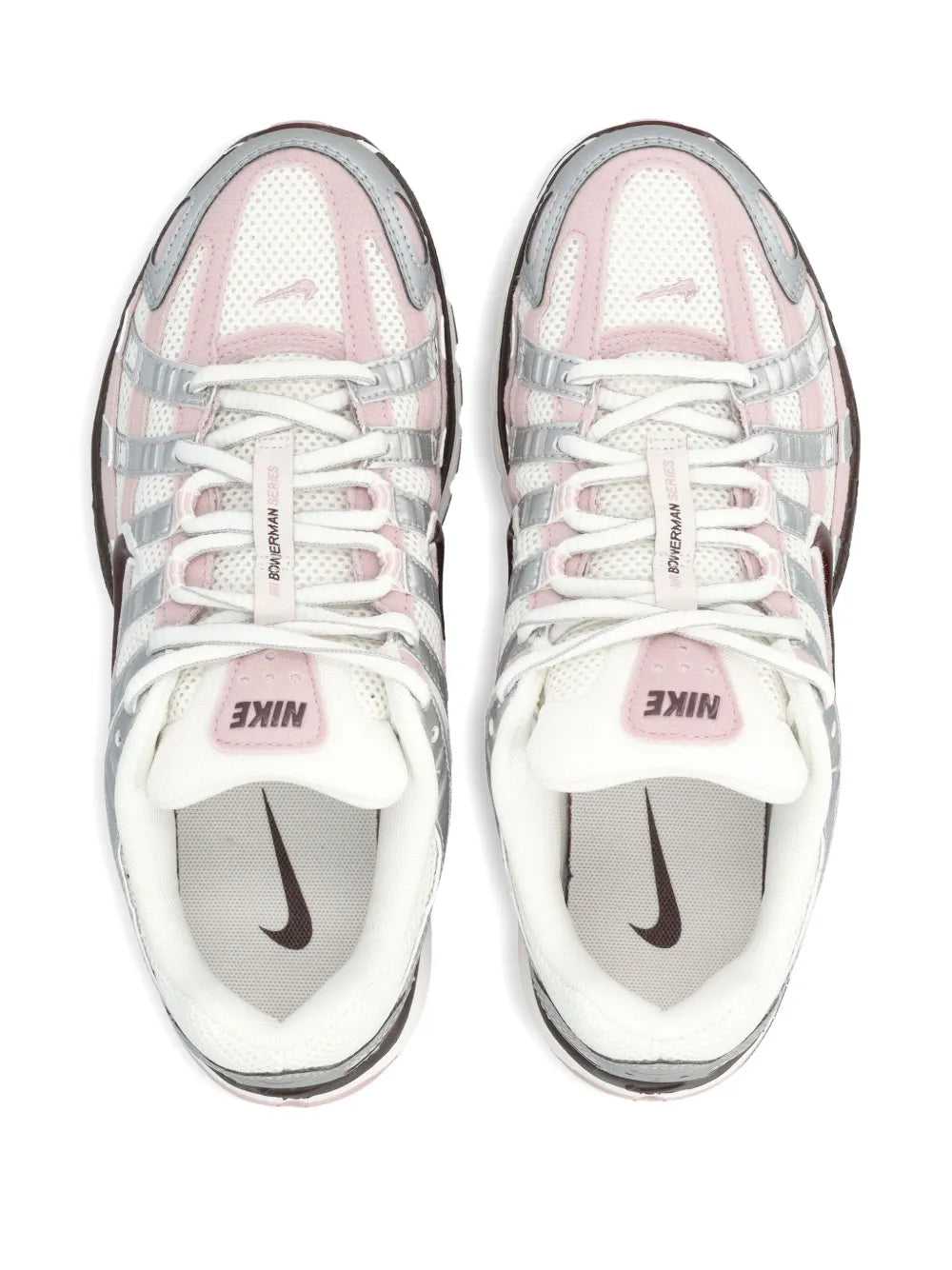 Nike Silver Panelled Trainers — White — Size US M 3.5 - US W 5 — Back View