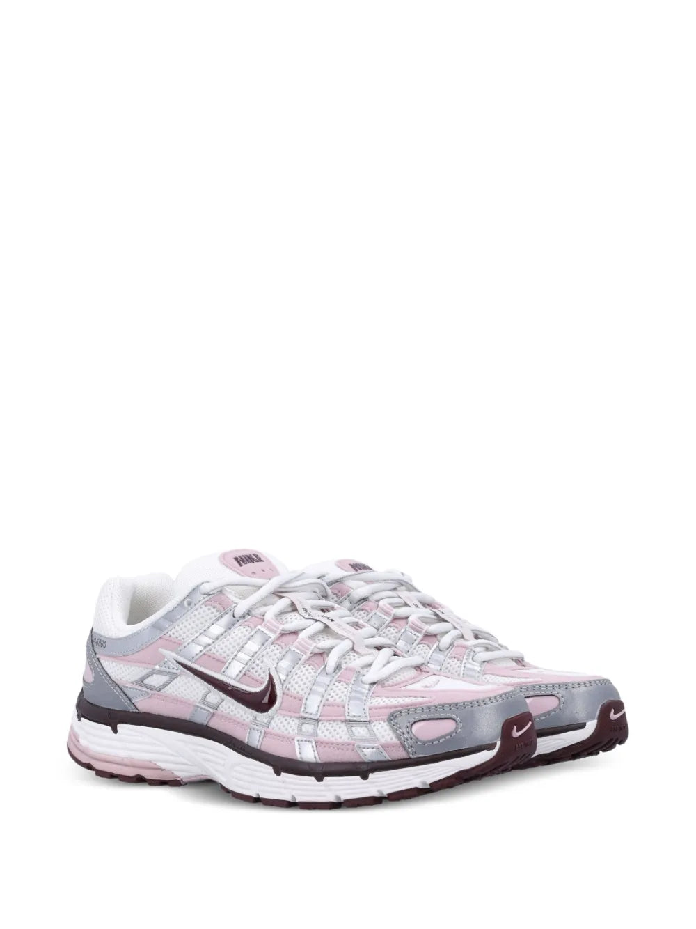 Nike Silver Panelled Trainers — White — Size US M 3.5 - US W 5 — Side View