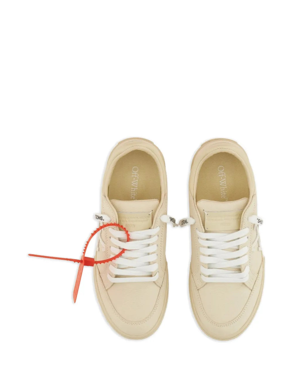 Off-White Arrows Leather — Beige — Size US M 3.5 - US W 5 — Top View