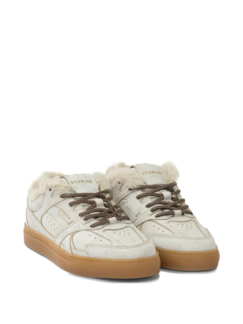 Copenhagen Cph63 Fur-Trim Leather — Cream — Size US M 3.5 - US W 5 — Side View