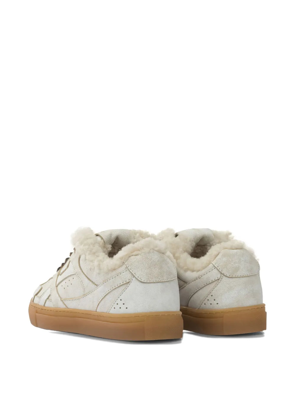 Copenhagen Cph63 Fur-Trim Leather — Cream — Size US M 3.5 - US W 5 — Top View