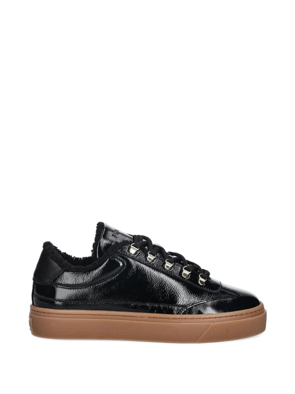 Furla Lace-Up Platform — Black — Size US M 3.5 - US W 5 — Front View