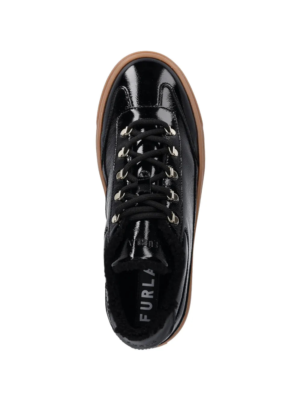 Furla Lace-Up Platform — Black — Size US M 3.5 - US W 5 — Top View
