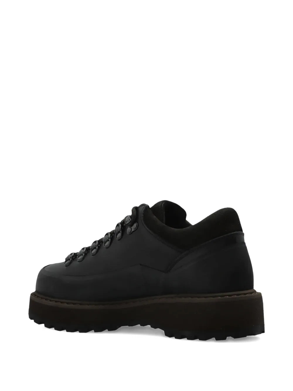 Diemme Cornaro Lace-Up Platform Hiking — Black — Size US M 3.5 - US W 5 — Back View