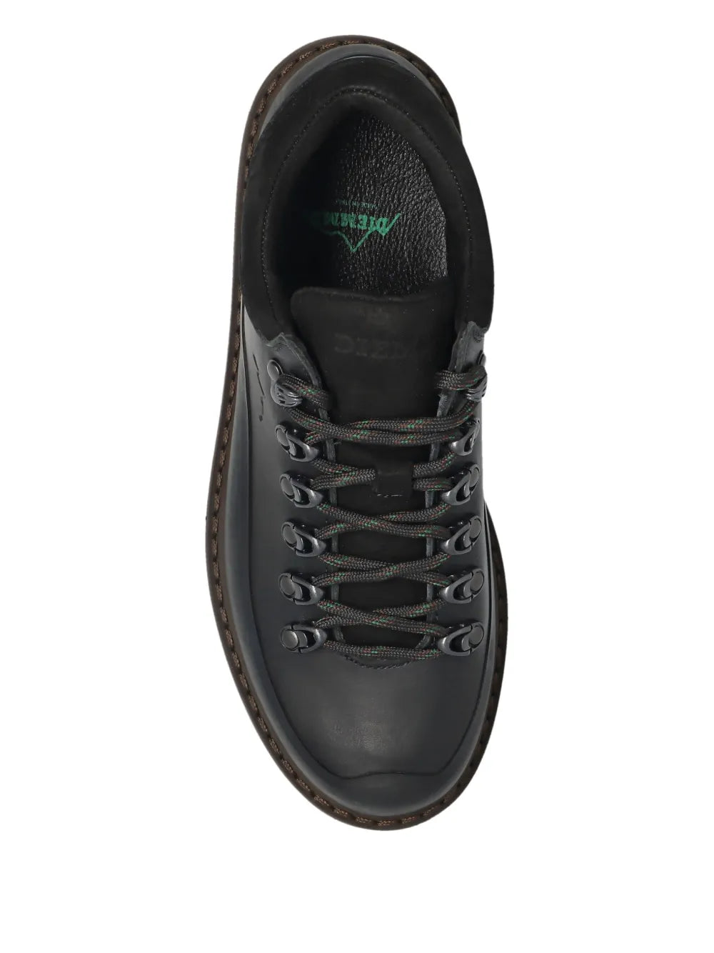 Diemme Cornaro Lace-Up Platform Hiking — Black — Size US M 3.5 - US W 5 — Top View