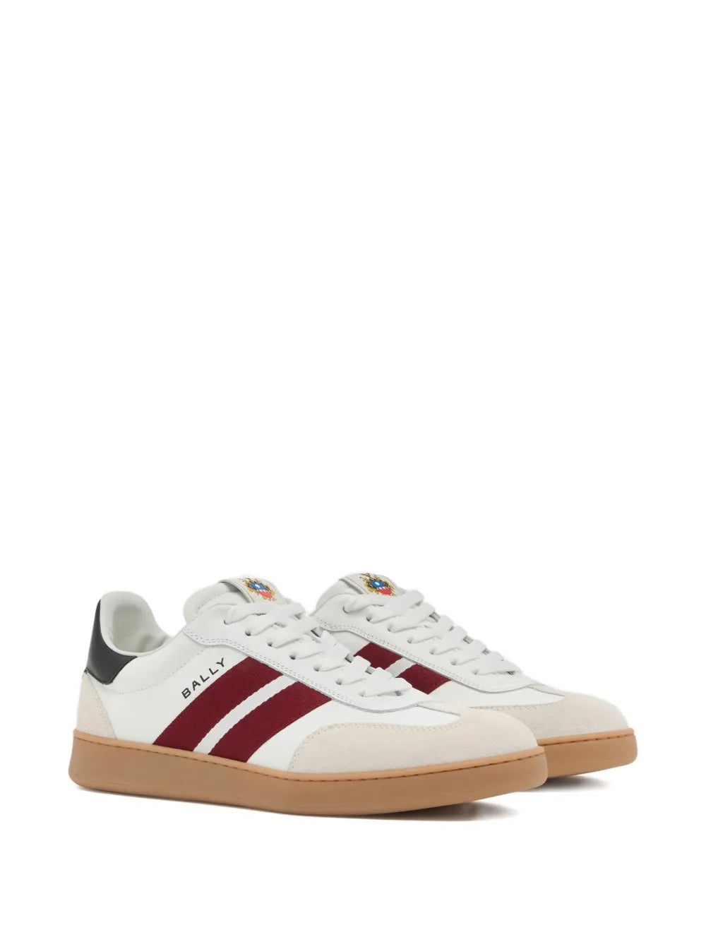 Bally Retro Crest Striped Leather — White — Size US M 3.5 - US W 5 — Side View