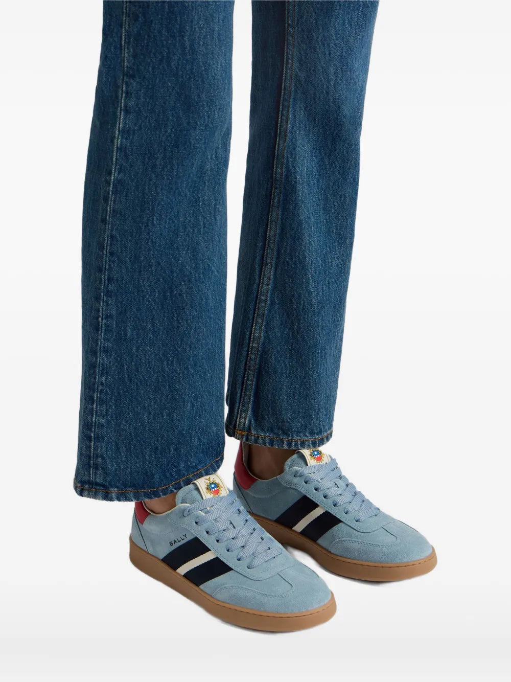 Bally Striped Suede — Blue — Size US M 3.5 - US W 5 — Detail View