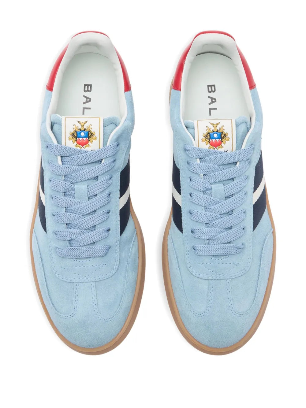 Bally Striped Suede — Blue — Size US M 3.5 - US W 5 — Back View