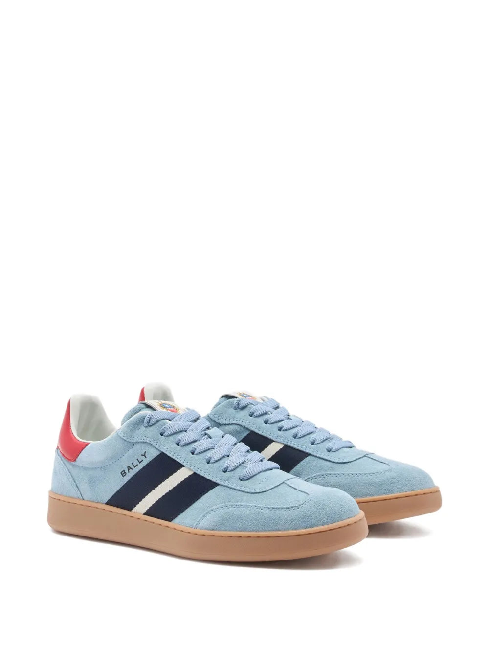 Bally Striped Suede — Blue — Size US M 3.5 - US W 5 — Side View