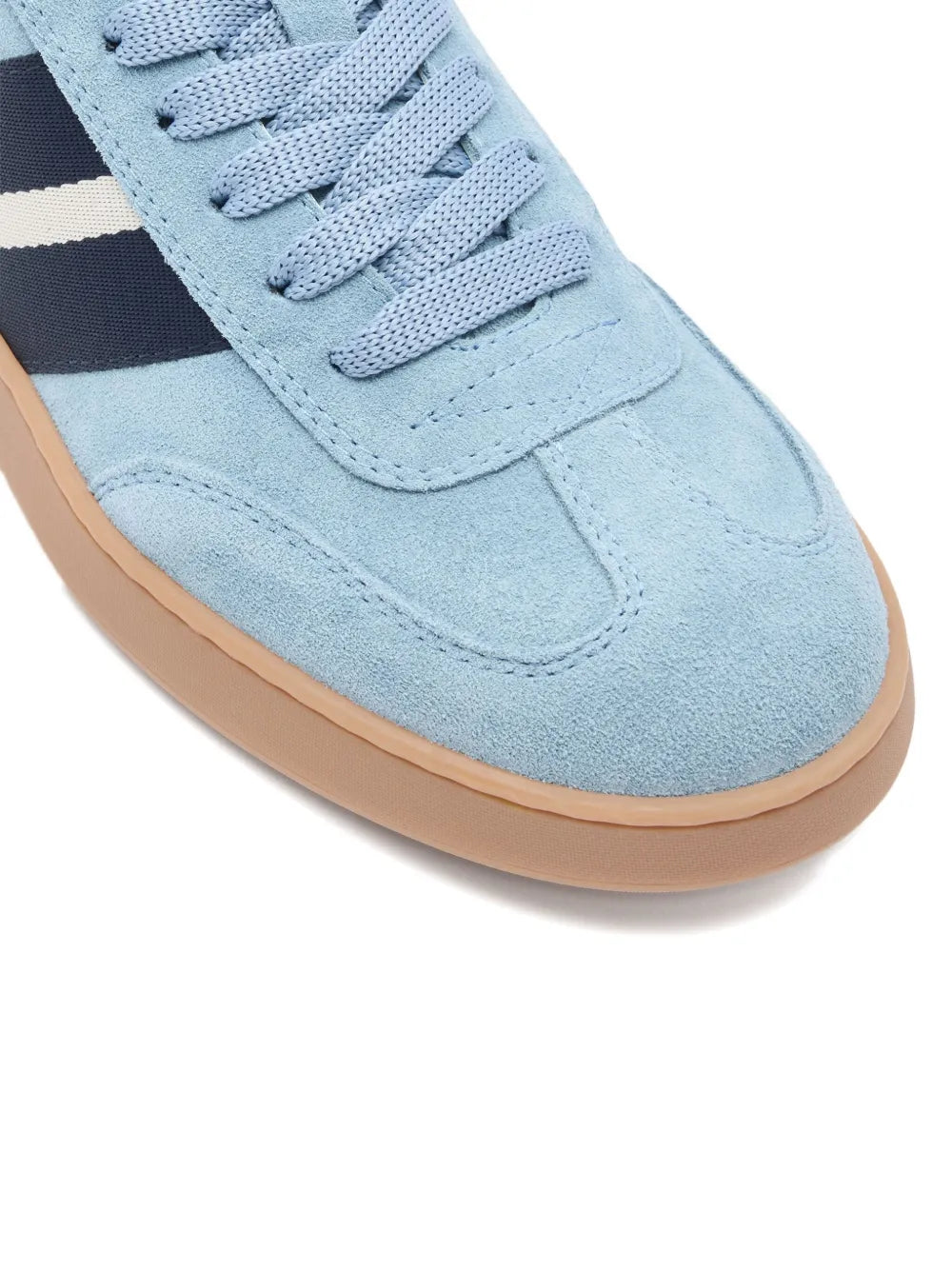 Bally Striped Suede — Blue — Size US M 3.5 - US W 5 — Top View